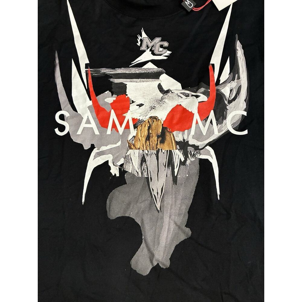 SAM MC London Graphic T-Shirt Black Men’s Size Medium NWT Luxury Streetwear - Picture 2 of 7